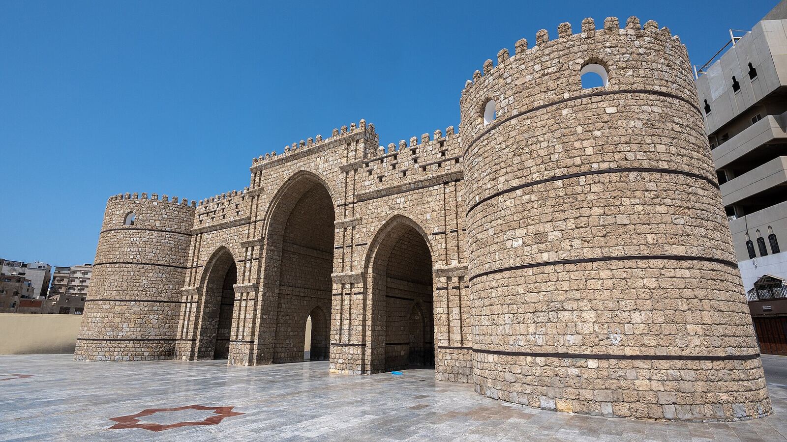 Historische stadspoort in Al-Balad, de oude stad van Jeddah