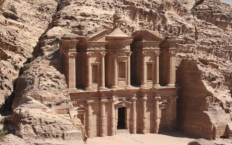 Het Klooster (Ad-Deir) in Petra, Jordanië